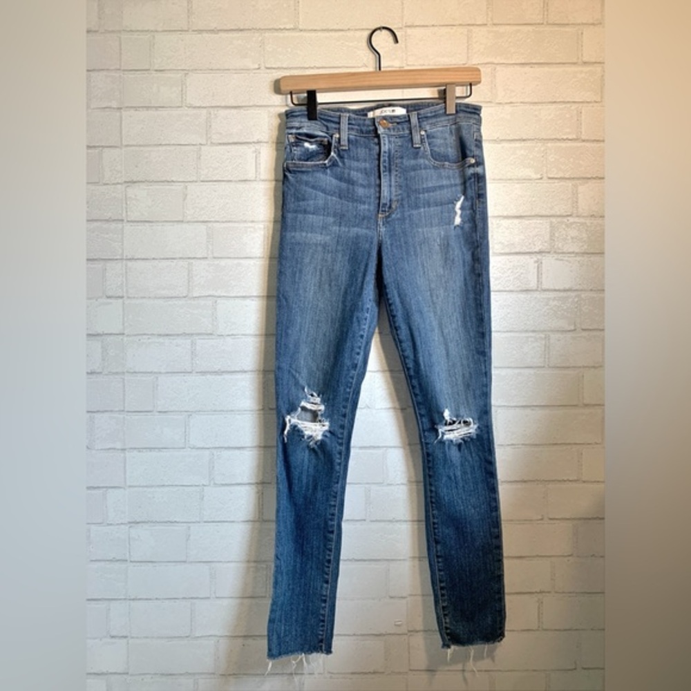 Joe's Jeans Distressed Medium Wash Blue High Rise Skinny Ankle Jeans Medellin
